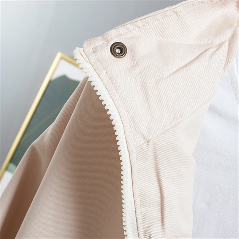 Весенняя женская куртка бомбер с длинным рукавом Женская Студенческая Осеннее