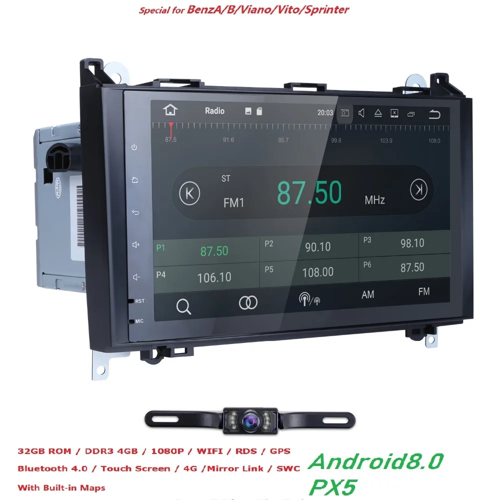 Android 8 0 Авторадио 9 дюймов автомобильные мультимедиа для Mercedes Benz sprinter Vito W639 Viano B200