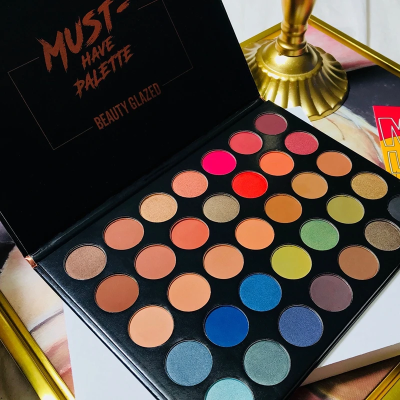 Beauty Glazed палитра теней для век 35 цветов нюдовые блестящие пигменты стильные