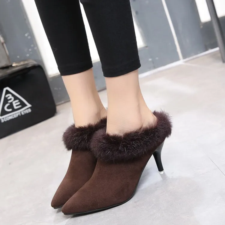 Корейская версия нового зимнего отдыха обувь сексуальная хорошо с глубокой дуло