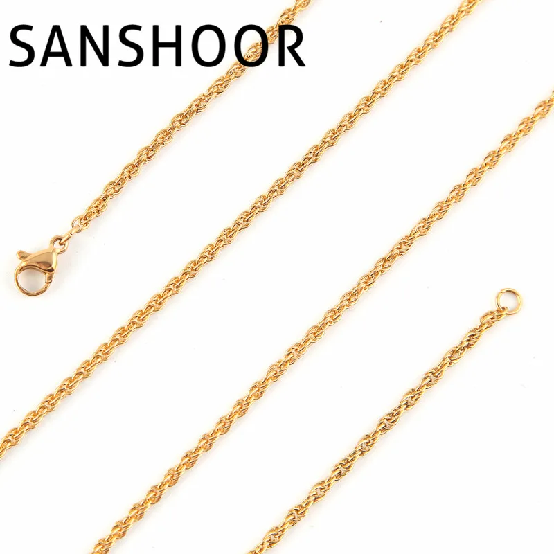 Цепочка тонкая из нержавеющей стали 316L толщина 2 мм 80 см|necklace 80cm|thin chain necklacechain necklace