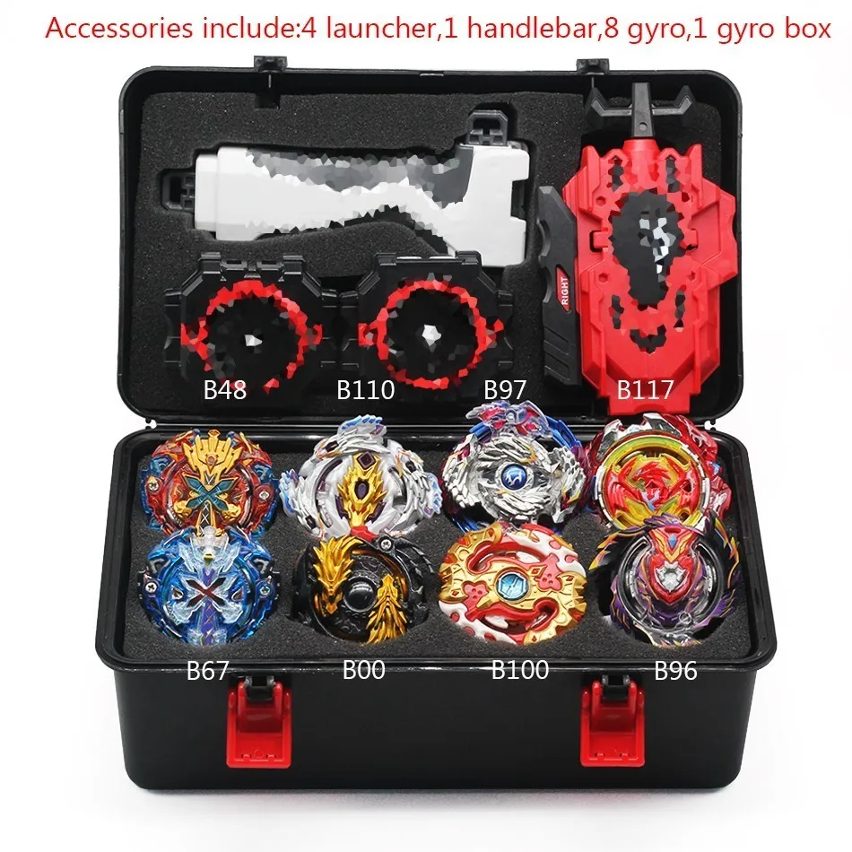 B08 Hot B140 Beyblade Burst Bey Blade Toy Metal Funsion Bayblade Set Storage Box With Handle Launcher Plastic Box Toys For Children - Цвет: B08