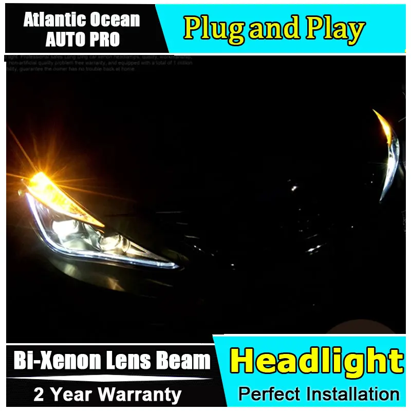 

NEW Car Styling For Hyundai Sonata led headlights sonata8 head lamps 2011-2014 Angel eye led drl HID KIT Bi-Xenon Lens low beam
