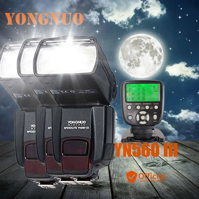 3 * Yongnuo YN560 III 2 4G Беспроводная ручная Вспышка Speedlite + контроллер передатчика для Nikon