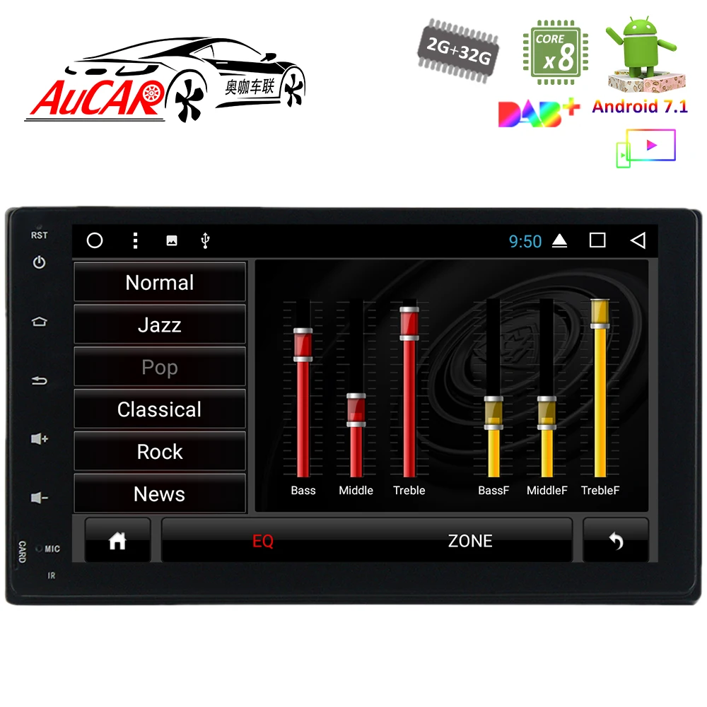 Автомобильный DVD плеер с 9 "сенсорным экраном Android 8 1 GPS для Toyota Fortuner 2016 2017 2018 HD