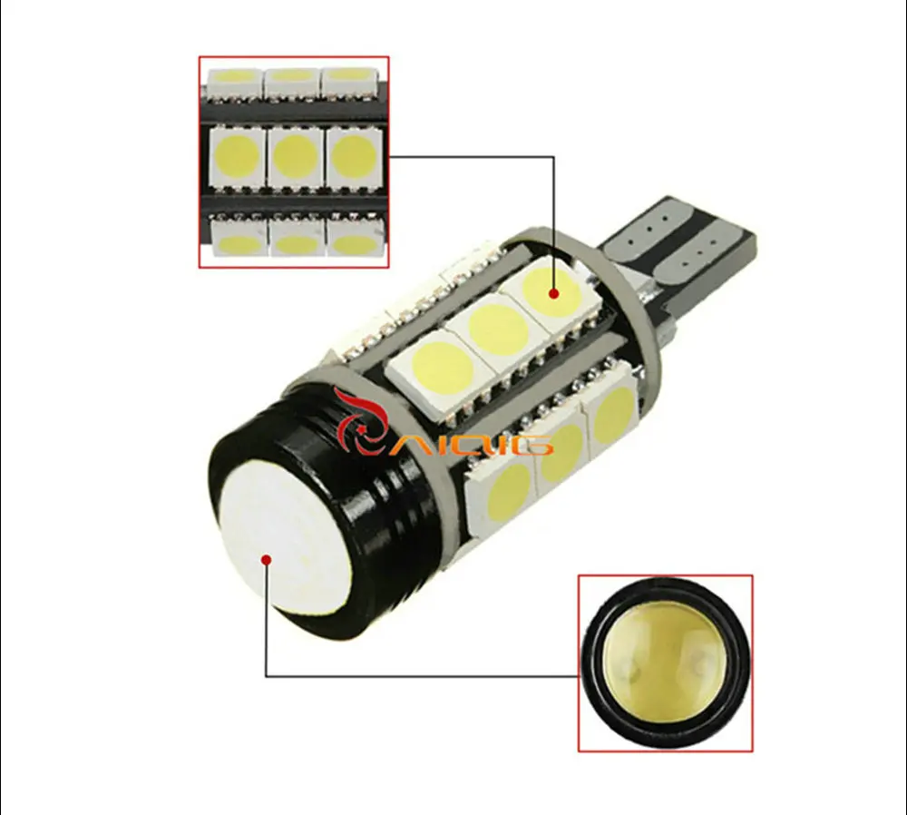 2 шт. W16W LED Canbus T15 светодиодные лампы обратного света 921 912 5050 SMD COB Автомобильная