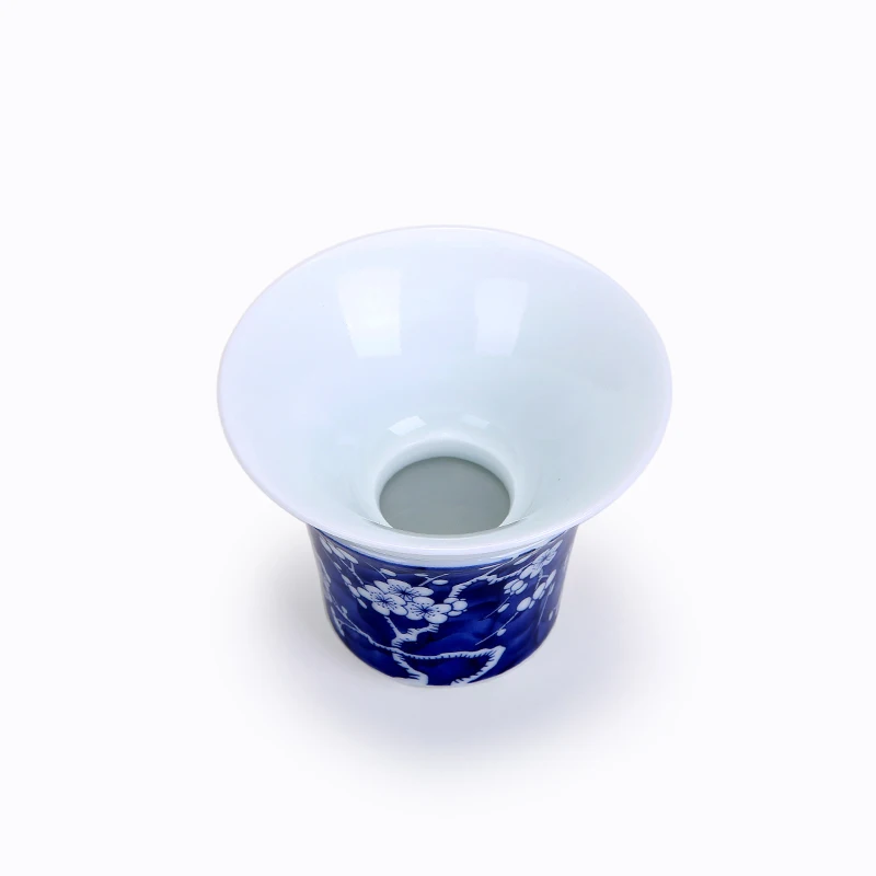 Цзиндэчжэнь сине белый фарфоровый сливовый чайный ситечко чайная посуда