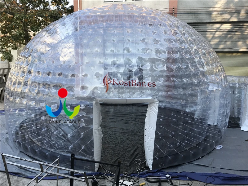 Диаметр 10 м Большая Надувная прозрачная палатка Igloo для вечерние НКИ мероприятия