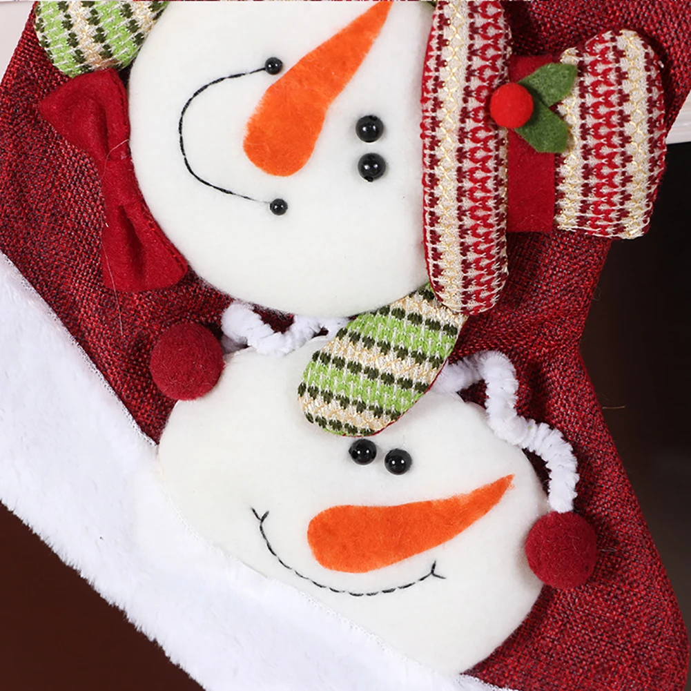 Рождественские носки висячие украшения подвесные конфеты подарочная сумка для