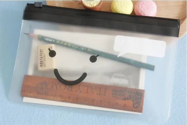 Креативные канцелярские принадлежности прозрачный морозный край мешочек