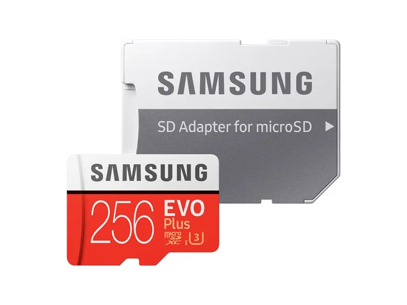 SAMSUNG карта памяти Micro SD карты памяти EVO Plus 256 ГБ 95 МБ/с. Class10 U3 UHS-I Разъем для карты TF 4 к HD с адаптером для смартфонов и планшетов