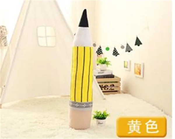 yellow 1 шт., 40 см, креативная плюшевая ручка-карандаш, игрушка, подушка, валик, мягкие игрушки, куклы, подарок на день рождения, свадьбу, домашний декор для спальни - Цвет: yellow
