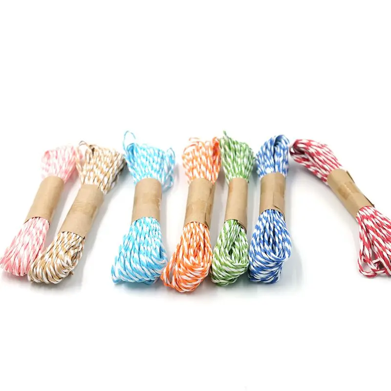 10M/Lot Hand-woven Paper Double-stranded Spell Color Thin Ropes For Gift Packing Scrapbooking Wedding Birthday Party Decoration | Дом и сад