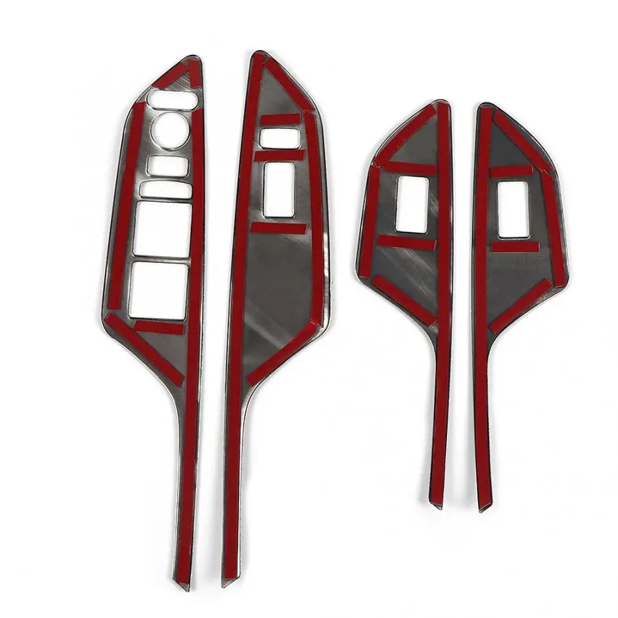 4 шт./компл. стеклоподъемный переключатель обшивка панели из углеродного волокна