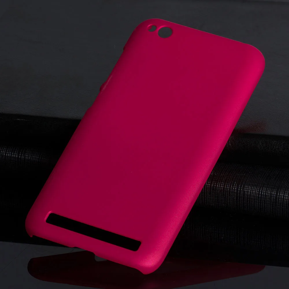 Матовая Пластик Coque 5.0For Xiaomi Redmi 5A чехол для Xiaomi Redmi 5A Redmi5A телефона чехол-лента на заднюю панель - Цвет: Rose Red