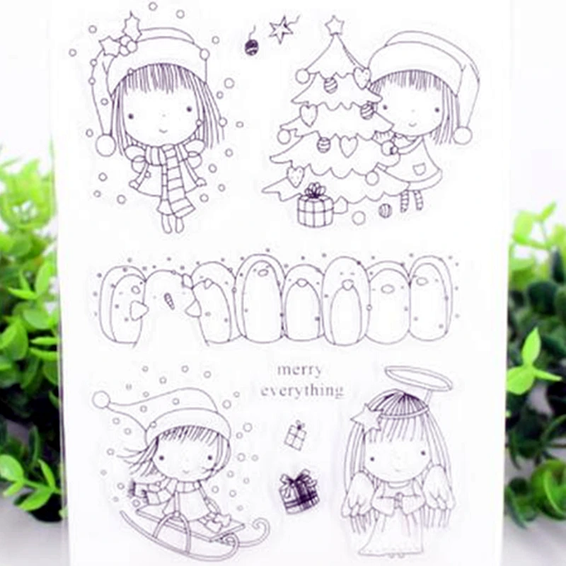 

SCS102 Girls Silicone Clear Stamps for Scrapbooking DIY Album Cards Decoration Embossing Folder Craft Rubber Stamp Molds New