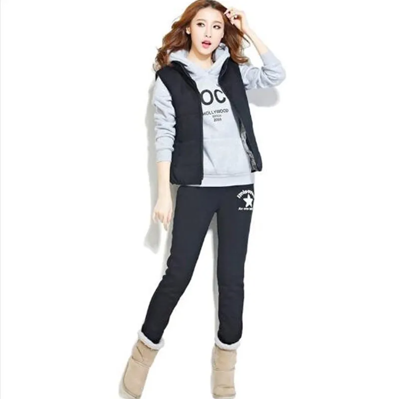 Комплект из 3 предметов спортивные костюмы женская спортивная одежда толстовки с