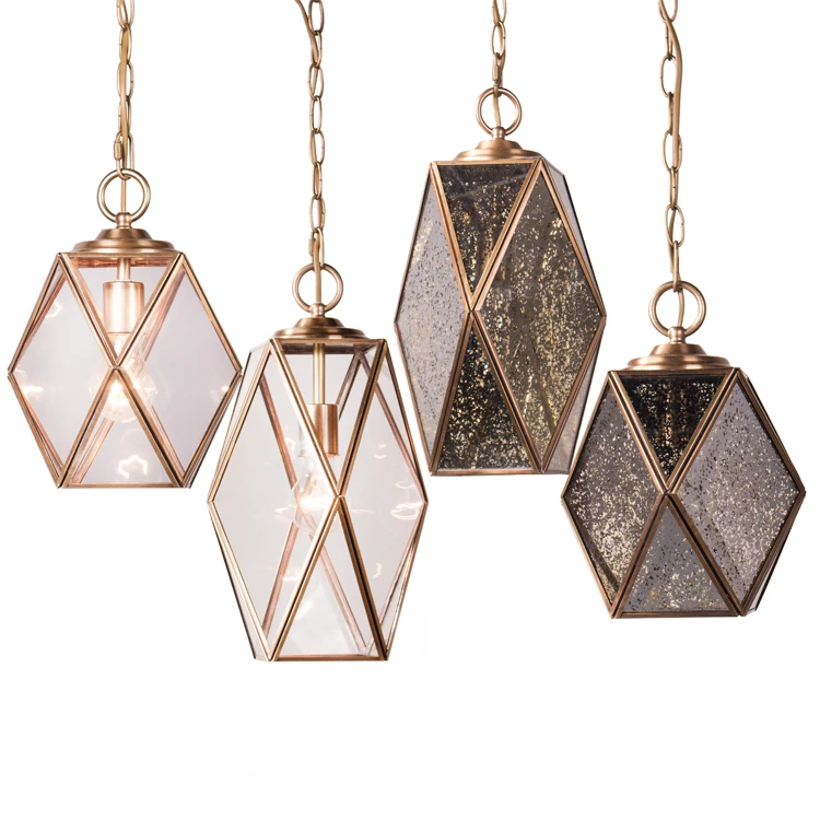 all copper single head pendant light dining room bedroom balcony corridor vestibule bar hanging | Освещение