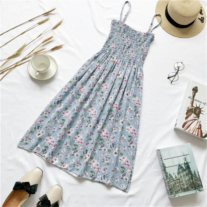 Новинка 2019 облегающие Женские платья с принтом на бретелях спагетти летнее