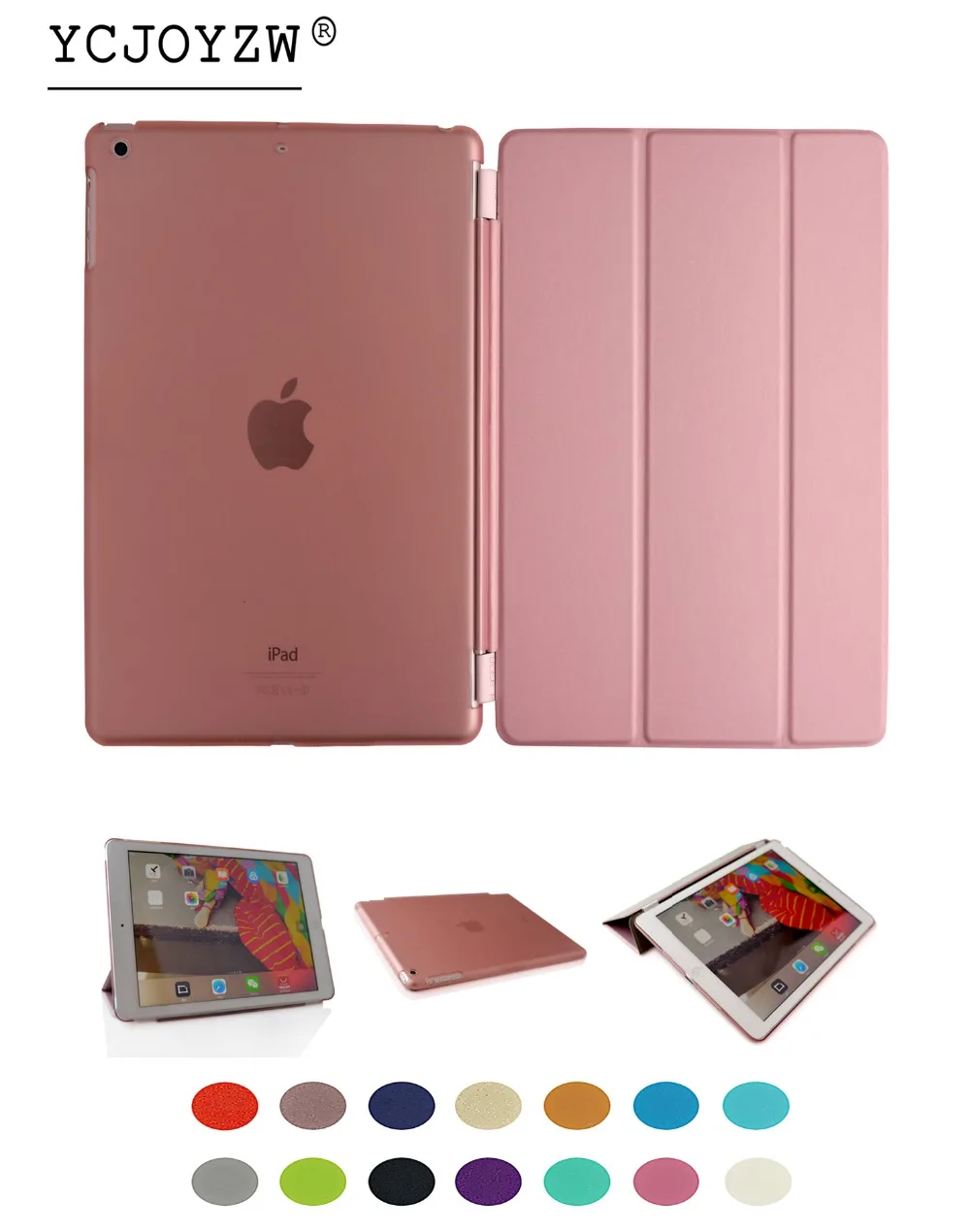 Новый чехол для 2017 Apple новый iPad 9.7 искусственная кожа тонкая магнитная спереди Smart