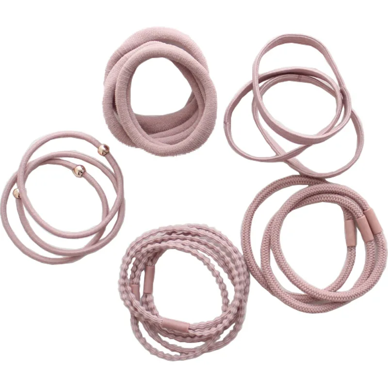 

15Pcs/Pack High Elastic Rubber hair bands Solid Color for Women Girl Gum ponytail holder headband hair ring accessories Headwear