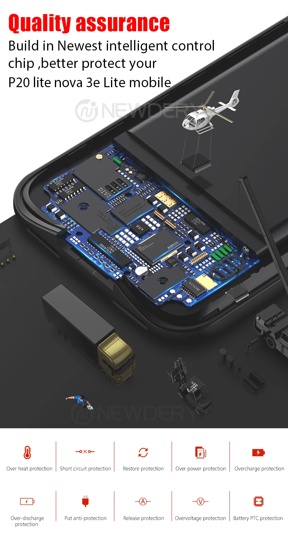 Egeedigi внешний аккумулятор Зарядка задняя крышка для huawei Nova3e Honor 8X8 9 10 10 P20 lite противоударный чехол для зарядного устройства