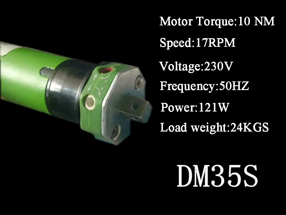 Высококачественный трубчатый двигатель Dooya 220V 50MHZ DM35S для моторизованных рулонных жалюзи поддержка веса 24kgs