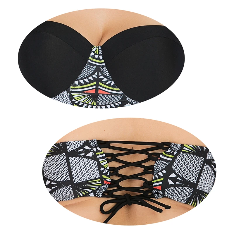 Woman Bikini Two Pieces 2019 Plus size Swimsuits Women Push-up Padded Bra Zwempak Beach wear Swim Suit Tankini Biquine |