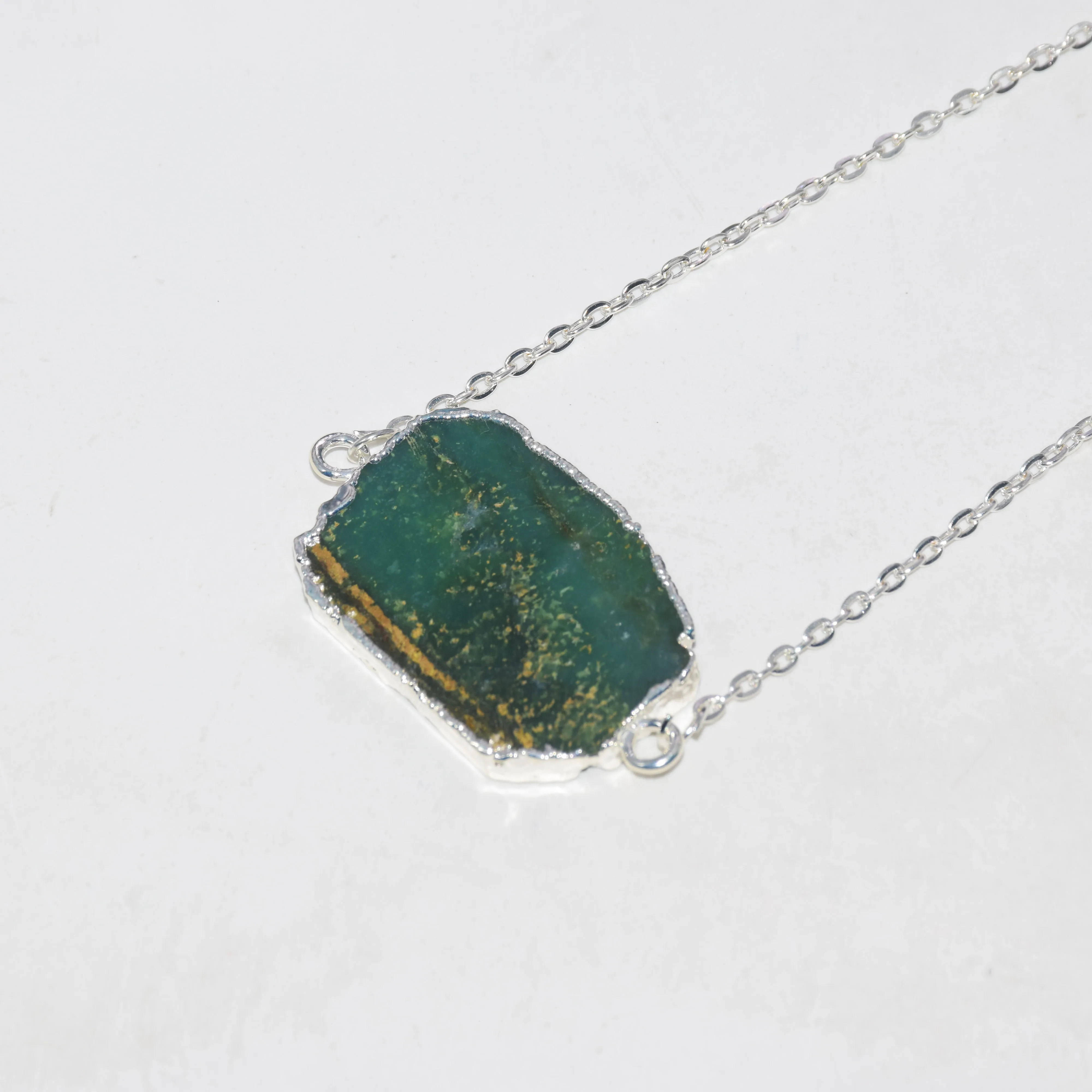 Модные ювелирные изделия натуральный зеленый Chrysoprase разъем 2020 цепочка ожерелье