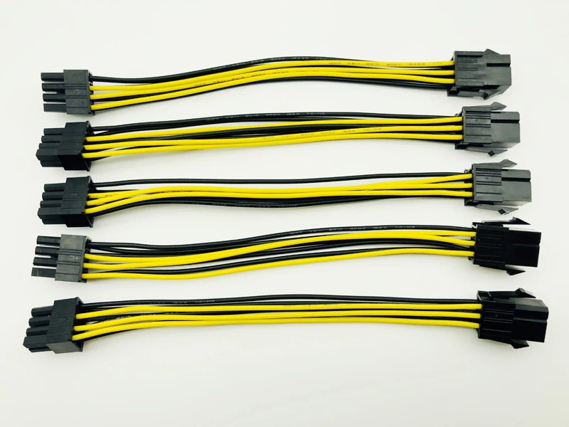 5 шт. 6 Pin Feamle к 8 Male PCI Express кабель преобразователя питания ЦП видеокарта PCIE для