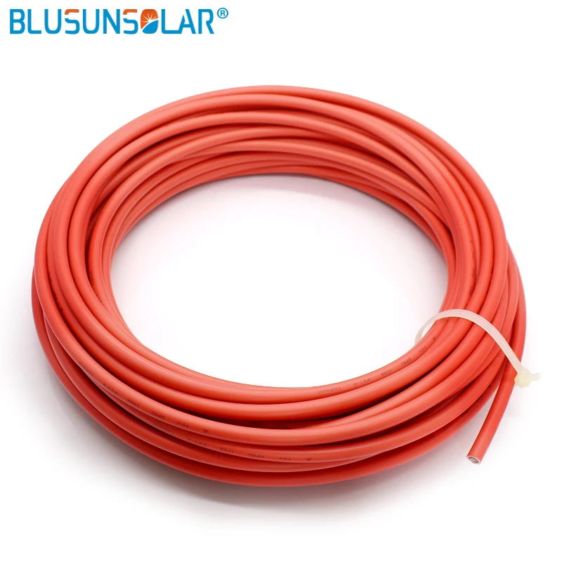 

20 meters/roll 1x6mm2 solar cable with XLPE jacket/ 10AWG PV cable with TUV approval/ 6mm2 solar cable for solar connector
