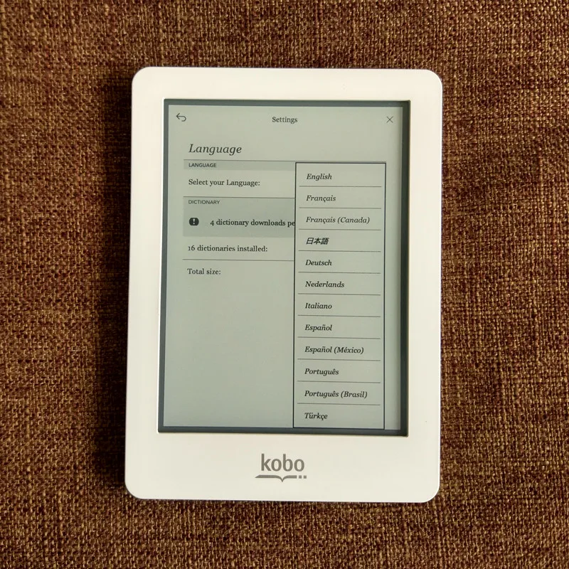 Белый Встроенный светильник Kobo Glo электронная книга читатель E-ink 6 дюймов 1024x768 wifi сенсорный экран 2 Гб читалка, не Glo HD