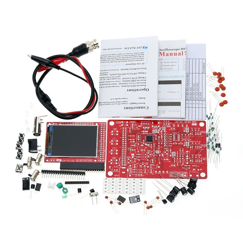 

High DSO138 Digital Oscilloscope DIY Kit STM32 Tester with Acrylic Case LG66