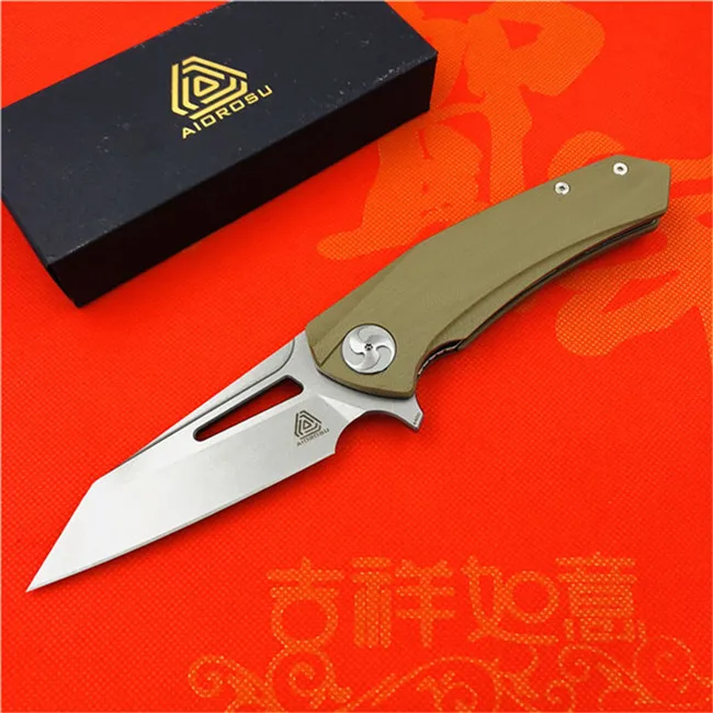 Desert color MAXACE original AIOROSU Fengshen series tornado 440C steel blade G10 handle outdoor camping tool - Цвет: Desert color