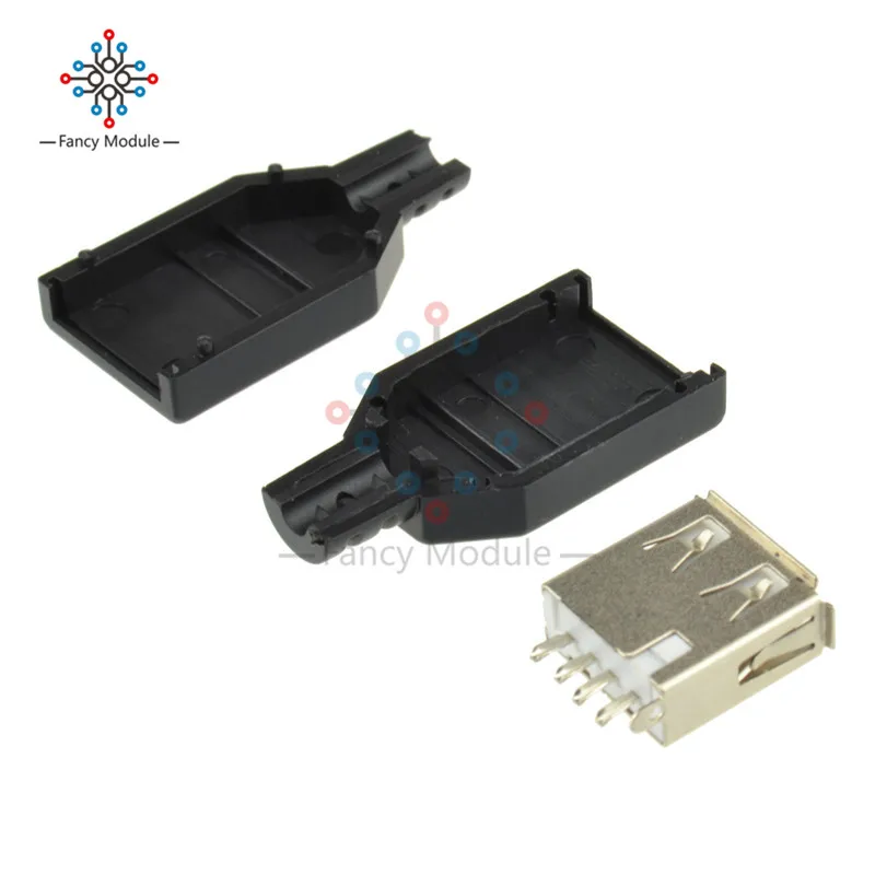 5 шт. 4-контактный Переходник USB 2 0 типа A с пластиковой крышкой | Обустройство дома