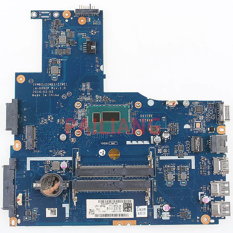 Материнская плата для ноутбука PAILIANG Lenovo B40 70 14 дюймов I3 PC системная ZIWB2/ZIWB3/ZIWE1 LA B092P