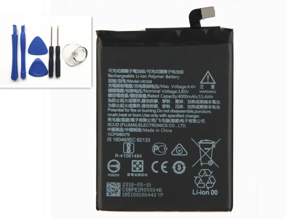 

Для Nokia HE338 мобильный телефон аккумулятор для Nokia 2 4000mAh