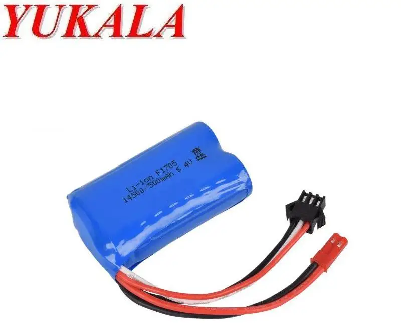 Литий-ионный аккумулятор YUKALA wltoys 18401 18402 18403 18404 18405 18409 1/18 6 4 В 500 мАч 2 шт. | Игрушки и