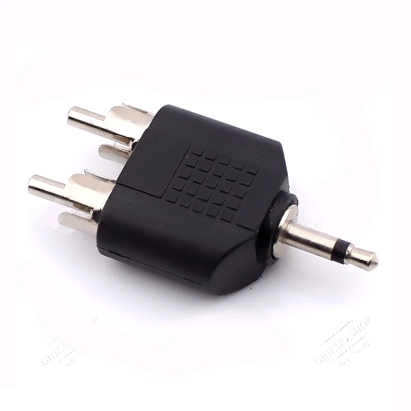 10 шт./лот высококачественный адаптер аудиоразъема 3 5 мм в RCA Lotus Head Dual | Компьютеры