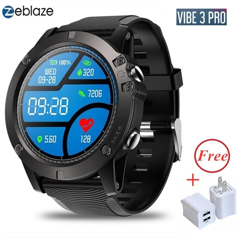Bluetooth Смарт-часы для мужчин водонепроницаемые Zeblaze VIBE 3 PRO спортивные Смарт-часы монитор сердечного ритма датчик приближения акселерометр