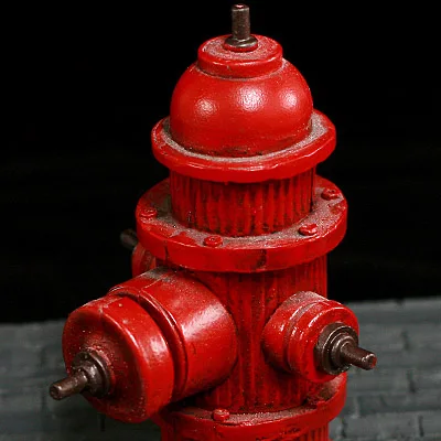 

1/6 Red Fireplug Model for 12'' Action Figure Bodies Toys Collections Scene Accessories