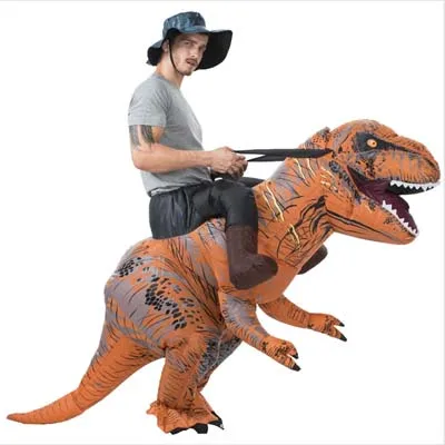 Trex Adult Orange T-REX Динозавр Надувные костюм для карнавала день взрослых маскарадный костюм для Хэллоуина для Для мужчин; для женщин - Цвет: Trex Adult Orange
