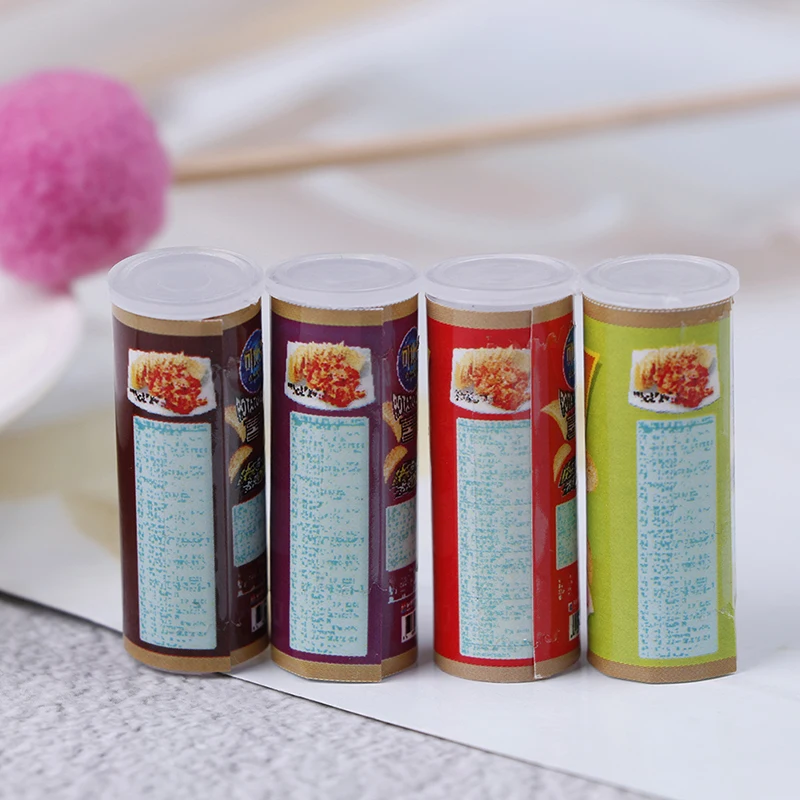 4 бутылки для милого кукольного домика миниатюрные картофельные чипсы пищевая