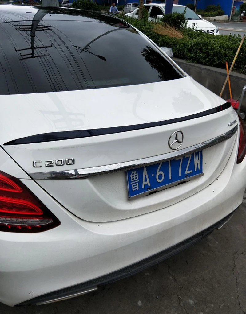 Для Mercedes W205 спойлер 4-дверный седан C63 стиль C180 C200 C260 ABS Пластик хвост крыла Unpaint и