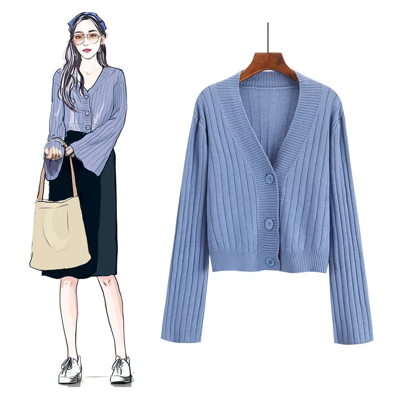 Colorfaith Women Cardigans Sweater New 2019 Knitting Autumn Winter Casual Buttons Single Breasted Outer wear Ladies Tops SW1003 |