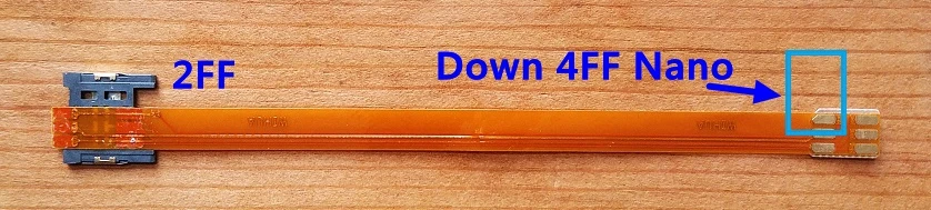 Nano 4FF Down 2FF стандартный адаптер-удлинитель для sim-карты 3FF micro 2FF стандартный адаптер для sim-карты с мягким кабелем 148 мм - Цвет: Nano 4FF Down
