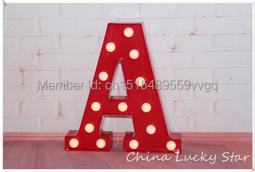 Буквенный светодиодный знак Marquee винтажный алфавит пластиковый неоновый свет