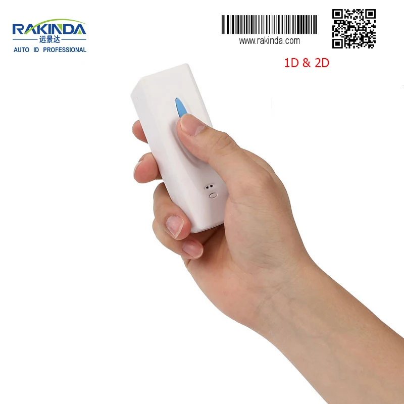 Ручной мини-сканер штрих-кода Rakinda RD5 с поддержкой Bluetooth и беспроводной связи на 2,4 ГГц.