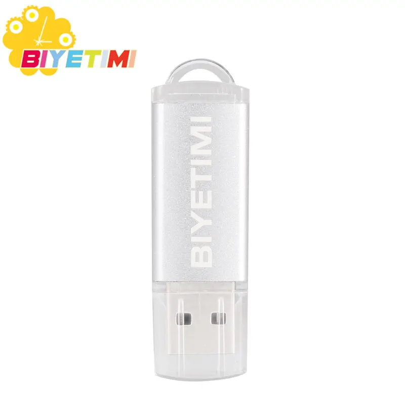 Usb флеш-накопитель Biyetimi, реальная емкость, цветной, маленький, умный, 8 ГБ, 16 ГБ, 32 ГБ, память, Usb флешка, флешка, флешка для ПК - Цвет: Серебристый