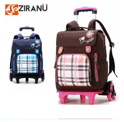 Школьный рюкзак на колесиках для девочек, детские рюкзаки на колесиках для школы, студенческие дорожные сумки-тележки